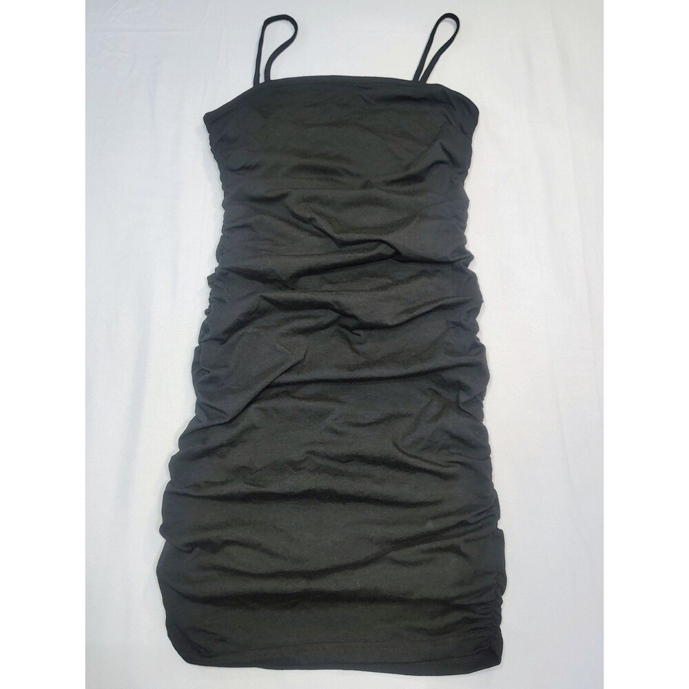 Shein Teen Black Ruched Bodycon Dress Sz 12-13Y Cute Party Hoco